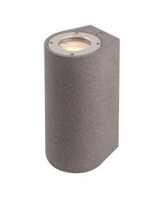 M7181  Levi Round Wall Lamp 2 Light IP65 Outdoor Grey Concrete